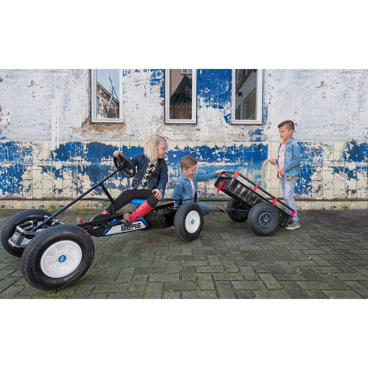 Remorque XL pour kart à pédale XL ou XXL BFR noir, BERG TOYS