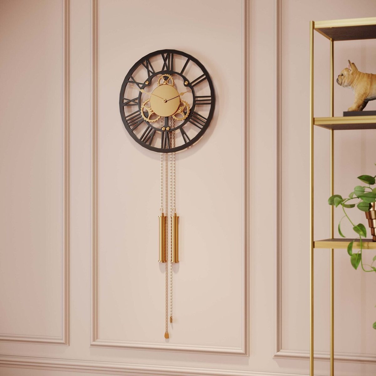 Horloge murale, CLOCKWORK or, KARE DESIGN