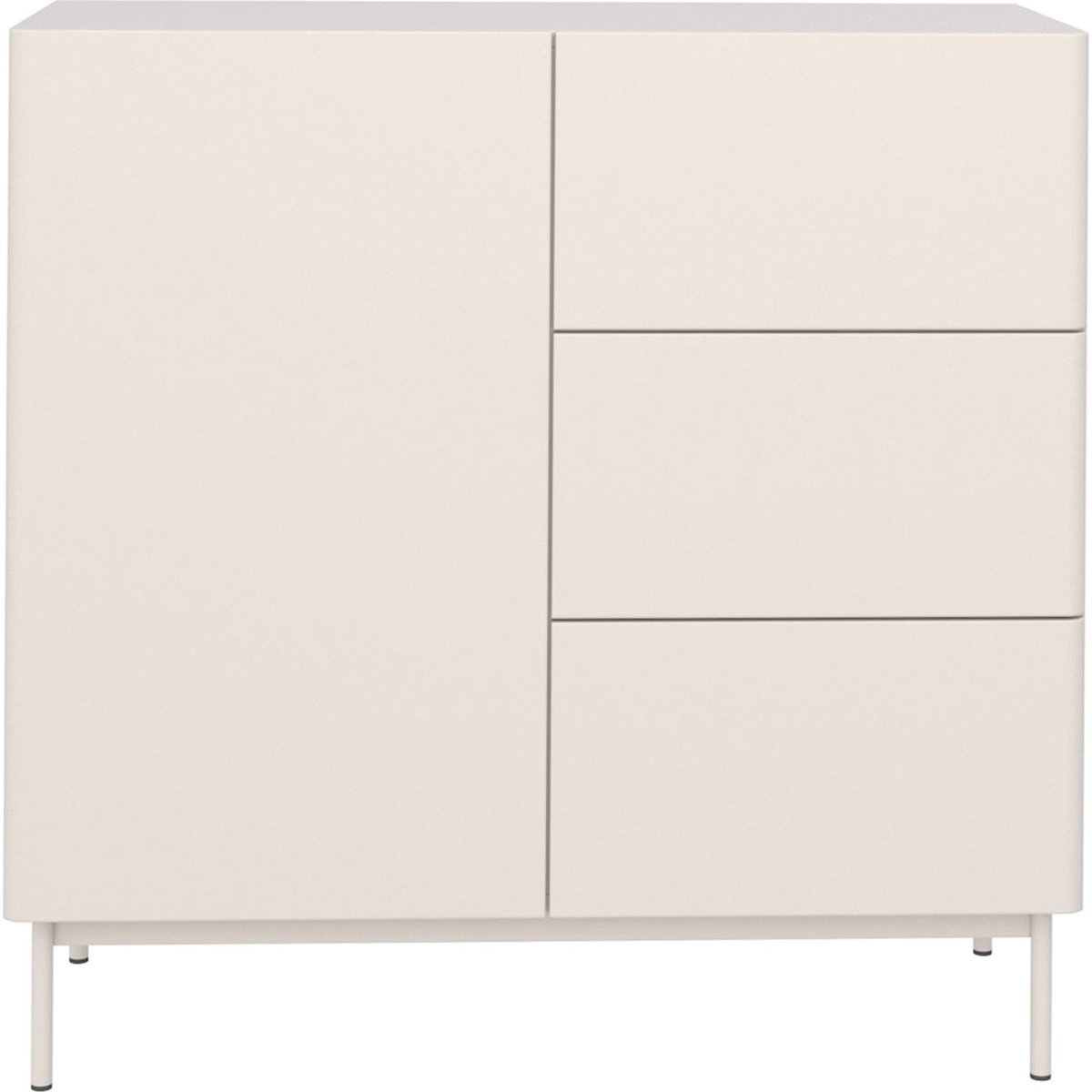 Commode bois collection OLIO 1 porte 3 tiroirs cachemire, RECOLLECTION