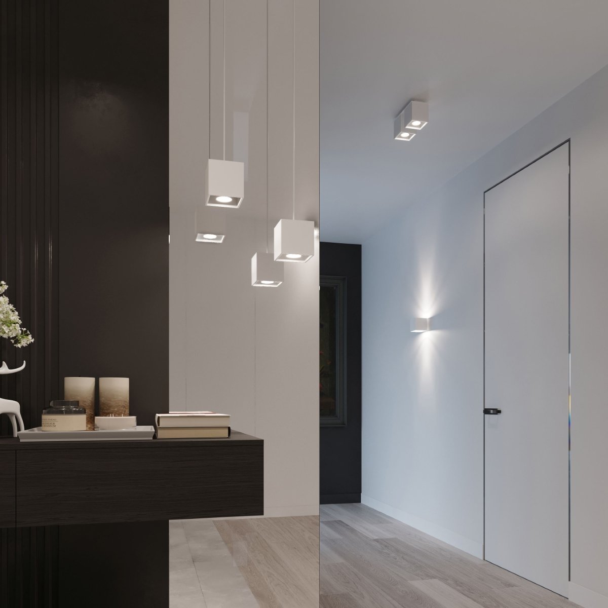 Applique Aluminium Blanc G9 1 Quad blanc, EDEN