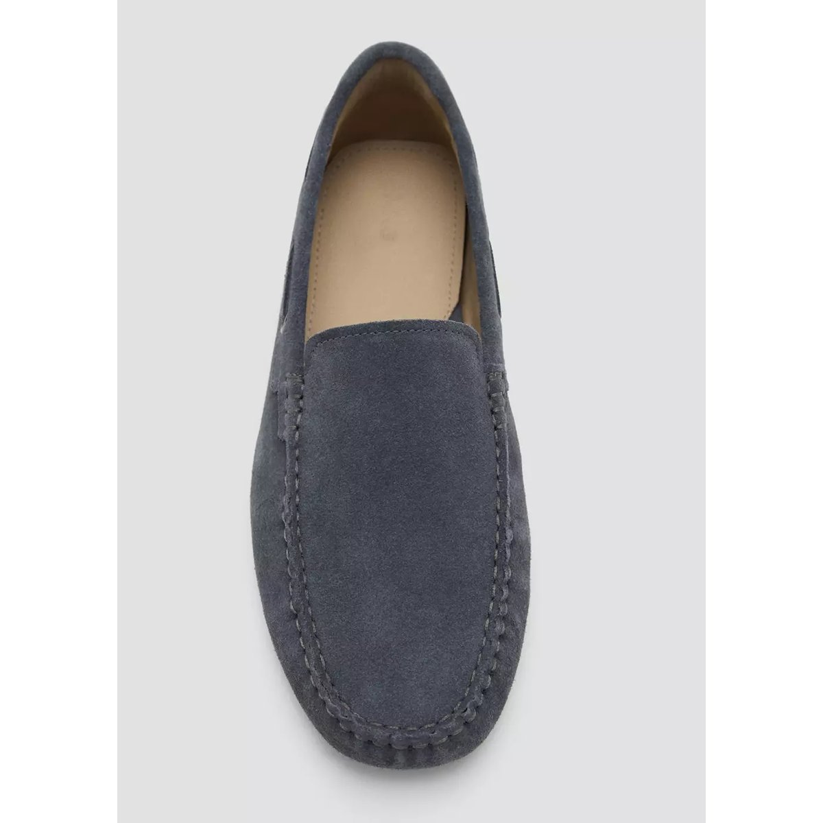 Chaussures driver en daim gris, MANGO MAN