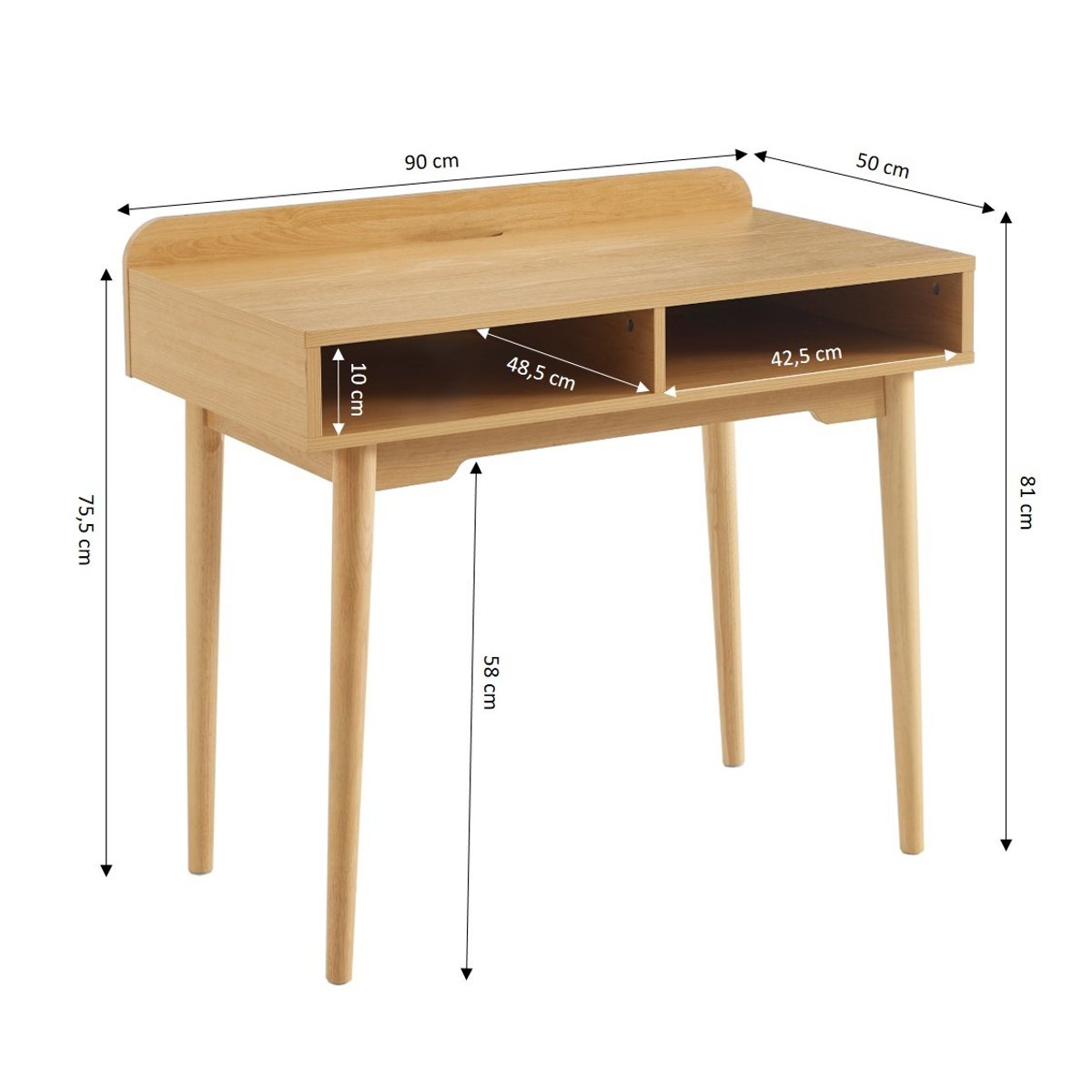 Bureau enfant NILA chêne clair, BAÏTA