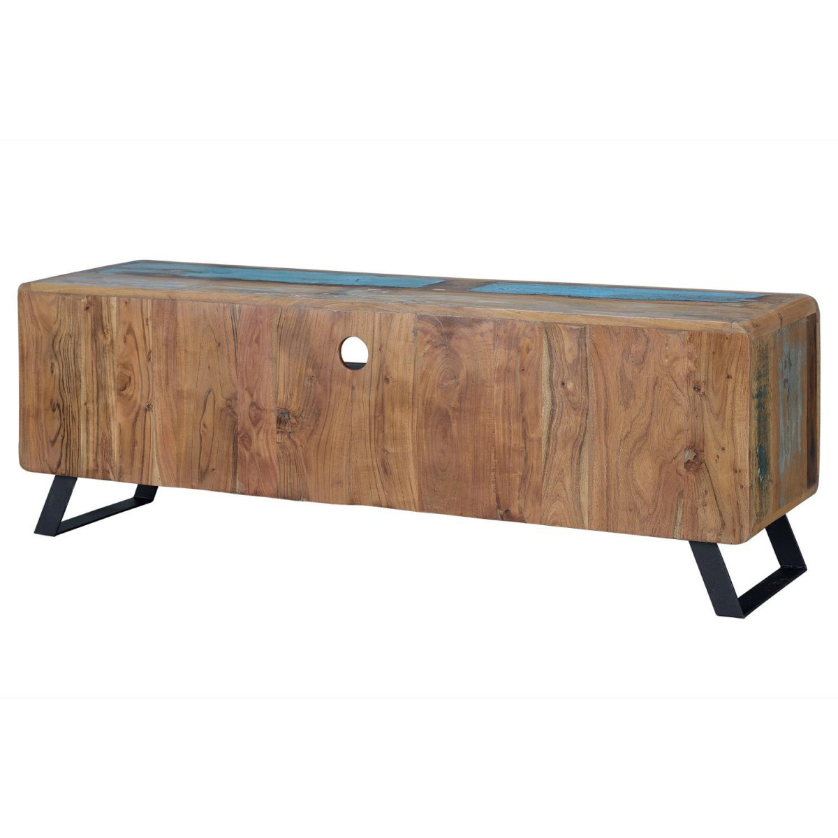 Meuble tv 2 tiroirs - CALYPSO marron, DECORATION D’AUTREFOIS