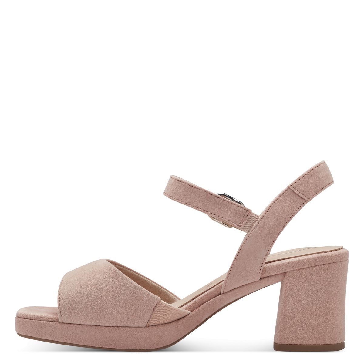 Sandale à talon en cuir rose quartz, TAMARIS