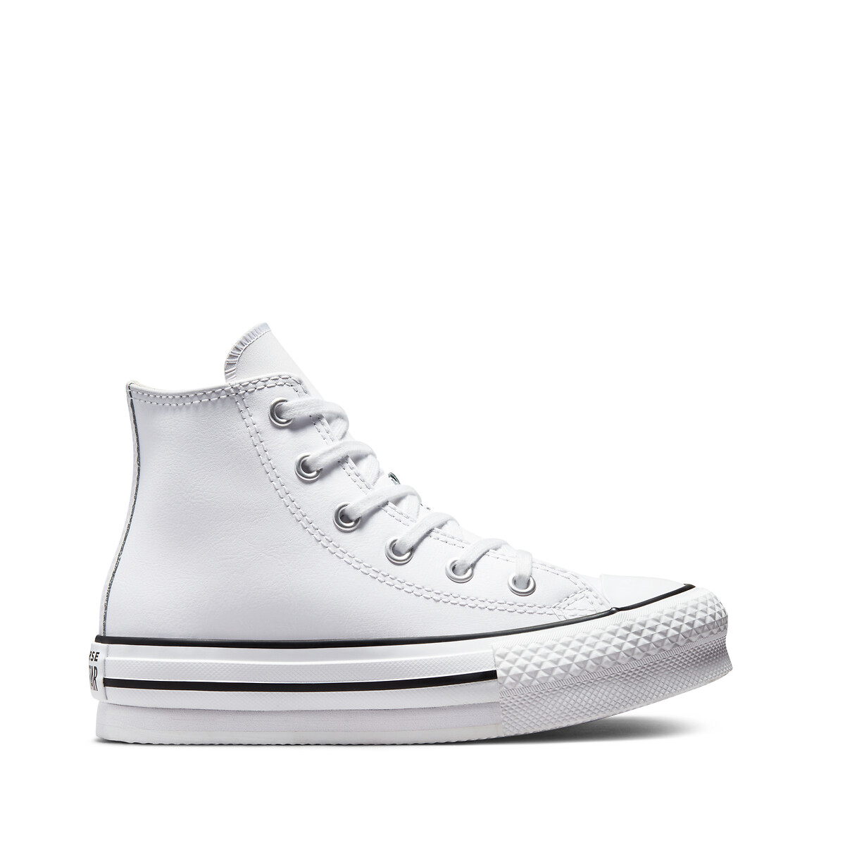 Kids All Star Eva Lift Foundation Leather Trainers white, CONVERSE