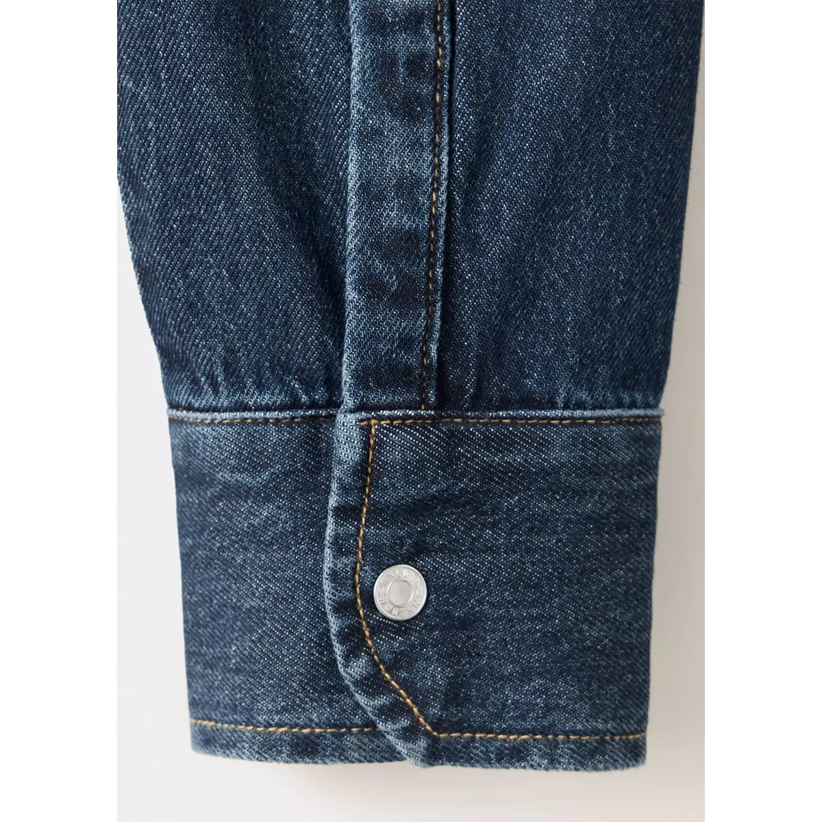 Chemise jean poche bleu foncé, MANGO
