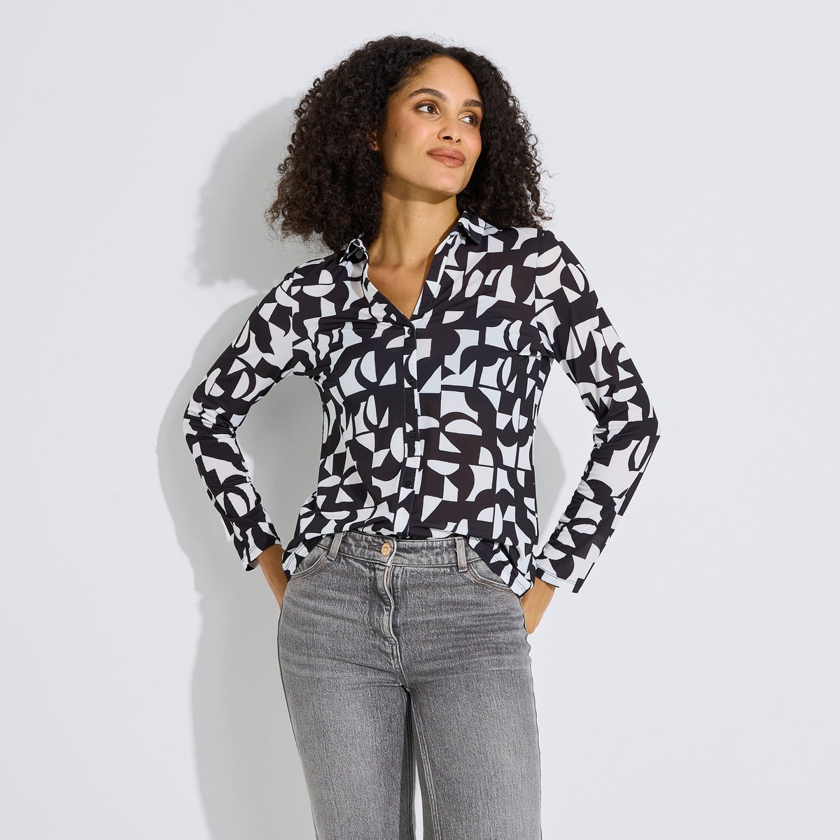 Chemise imprimée originale noir, GRAIN DE MALICE