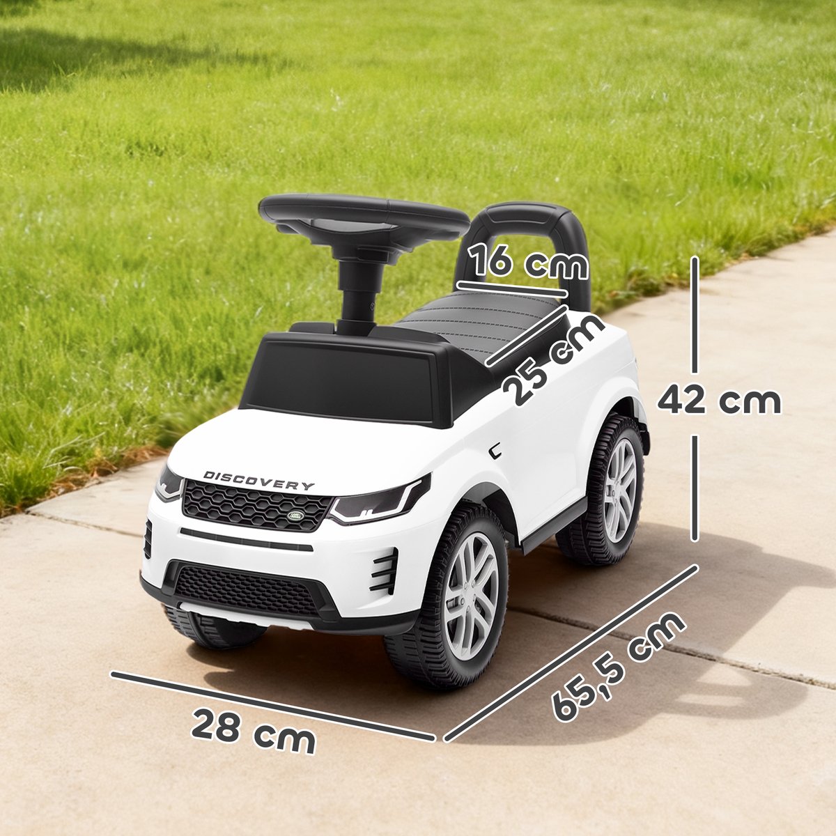 Voiture à glissière pour enfants PP et acier blanc, AIYAPLAY