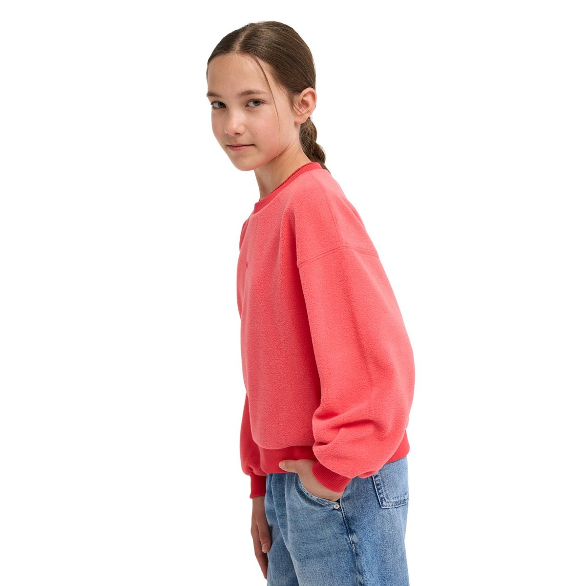 Haut en polaire sherpa CHILL STORY. rouge hibiscus, ROXY