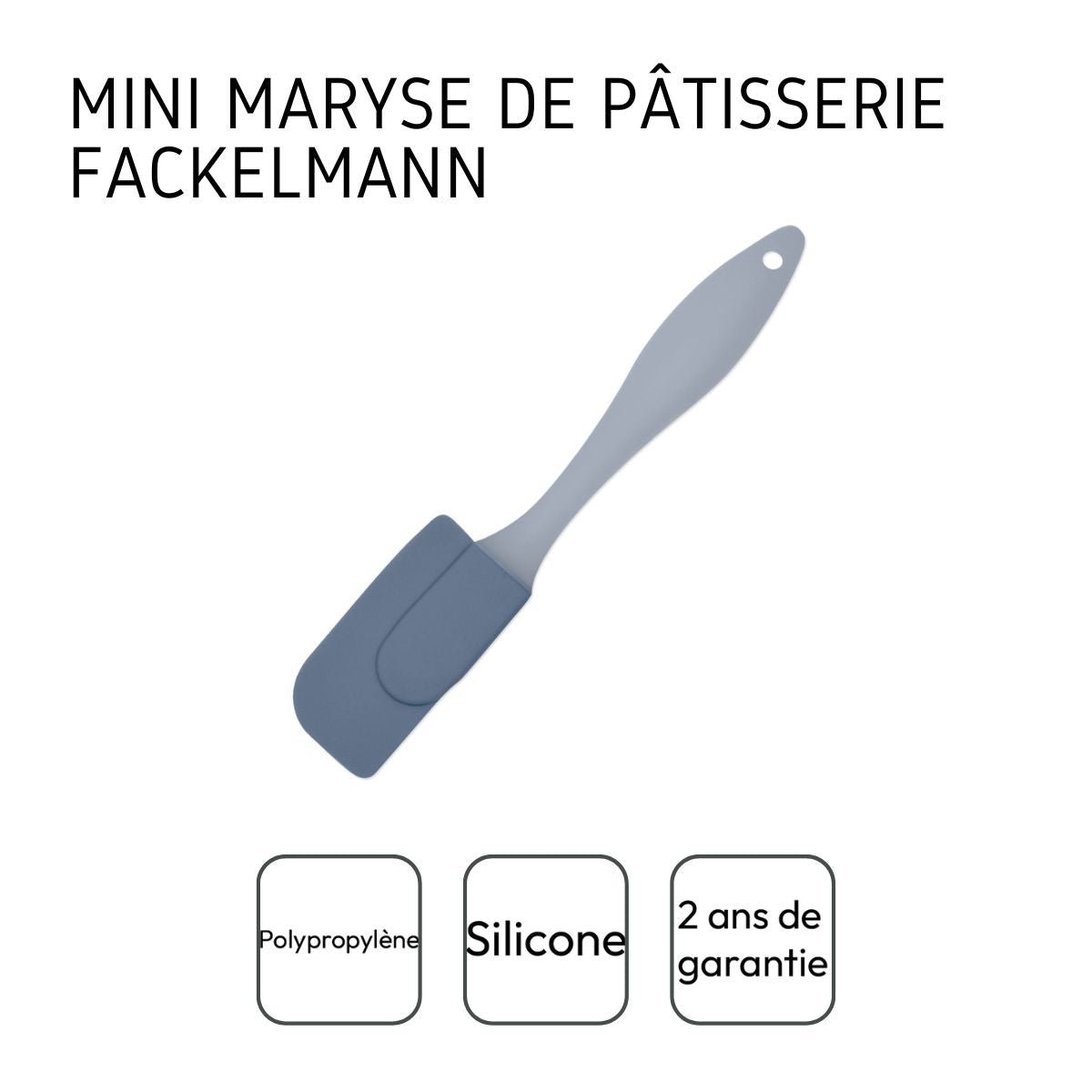 Set de 2 ustensiles de pâtisserie spatule en silicone ELEMENTAL bleu, FACKELMANN