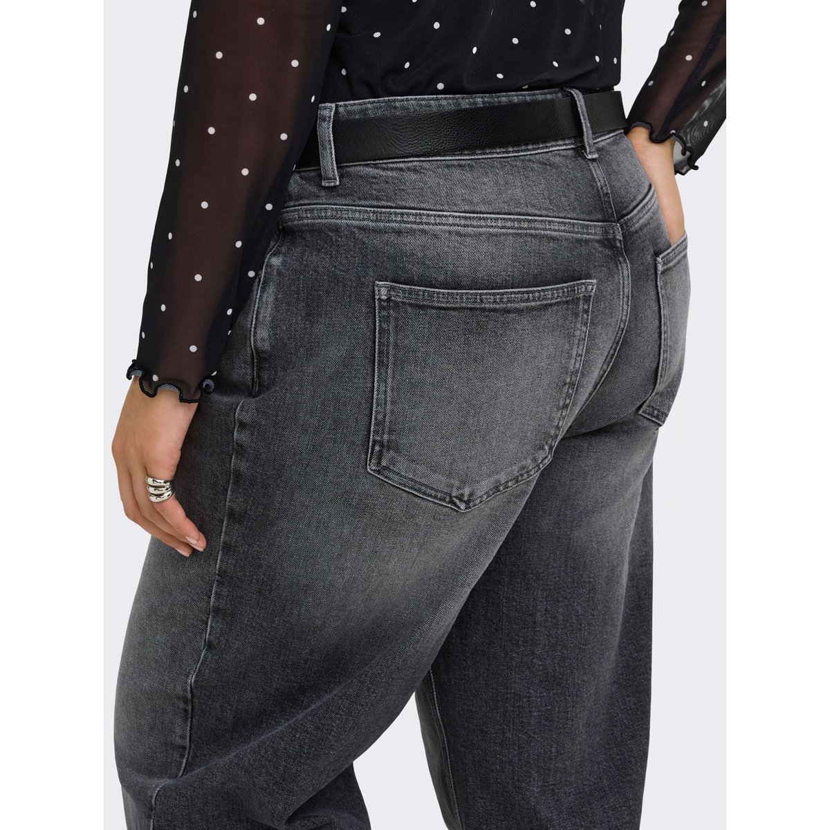 Jean À Jambe Large dark grey denim, ONLY CARMAKOMA
