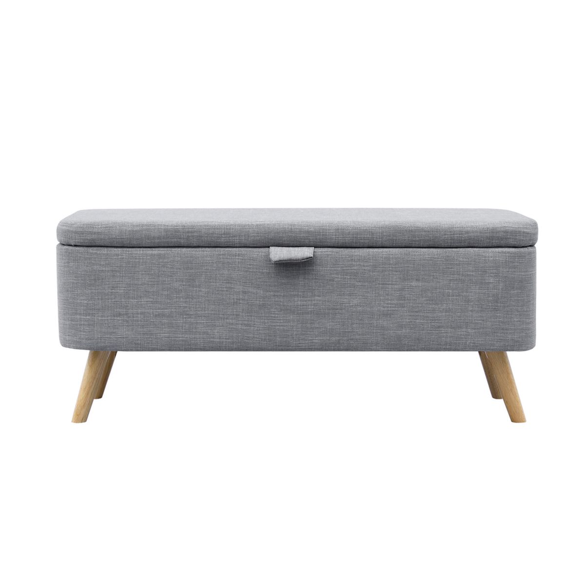 Banc de lit avec coffre gris, TERRE DE NUIT