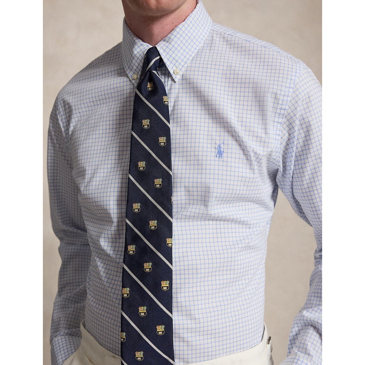 Camisa de popelín, Custom Fit azul/blanco, POLO RALPH LAUREN
