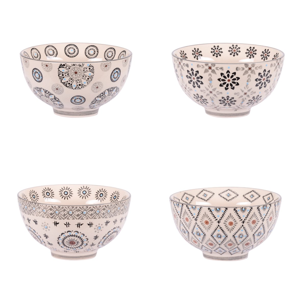 Coffret de 4 bols Nelson 14 cm - NELSON gris, TABLE PASSION