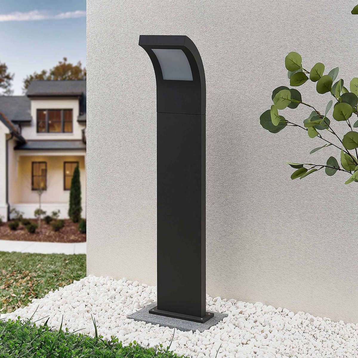 Luminaire extérieur en aluminium moderneLED gris graphite (ral 840-m), blanc opale, ARCCHIO