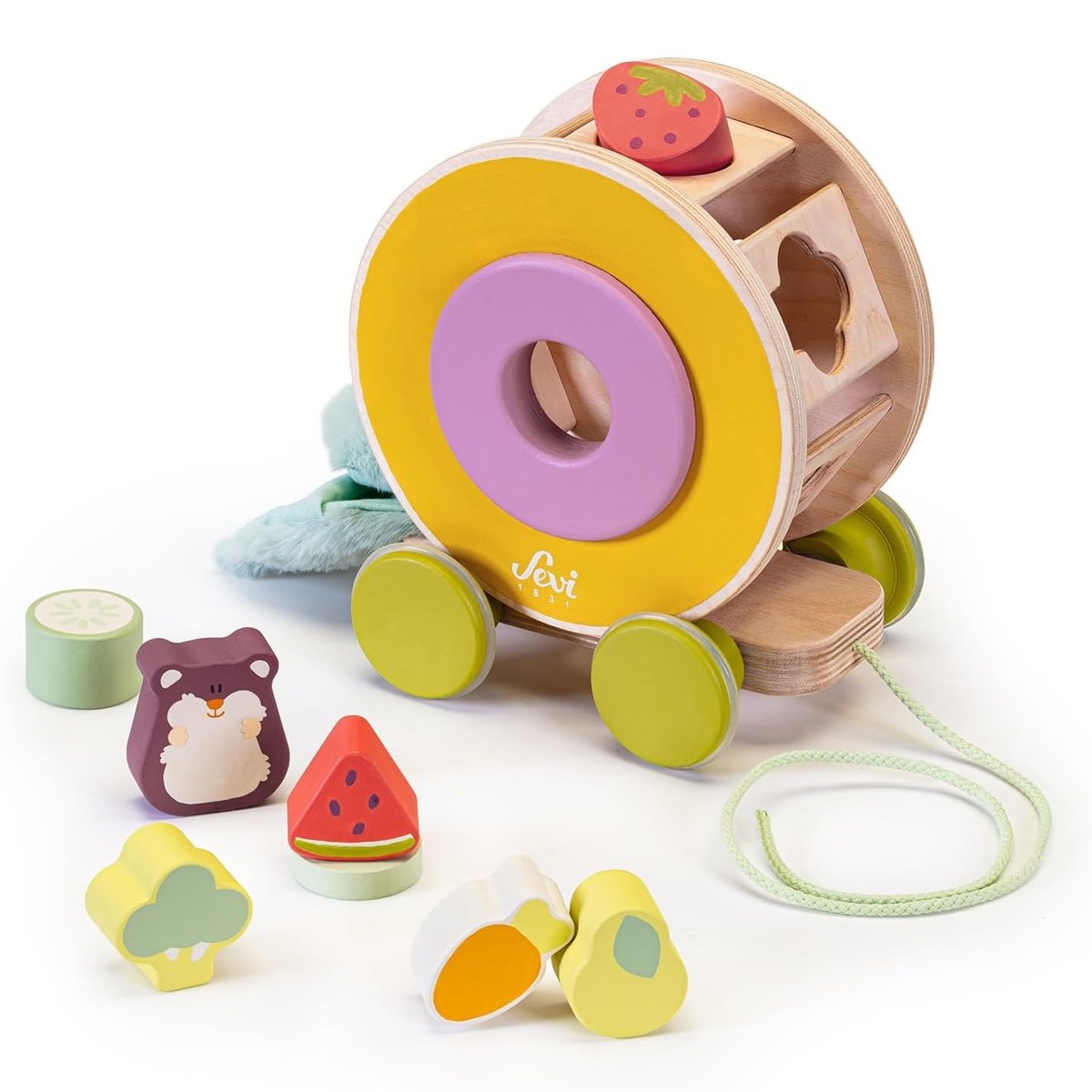 Jouet à trainer Hamster beige, SEVI