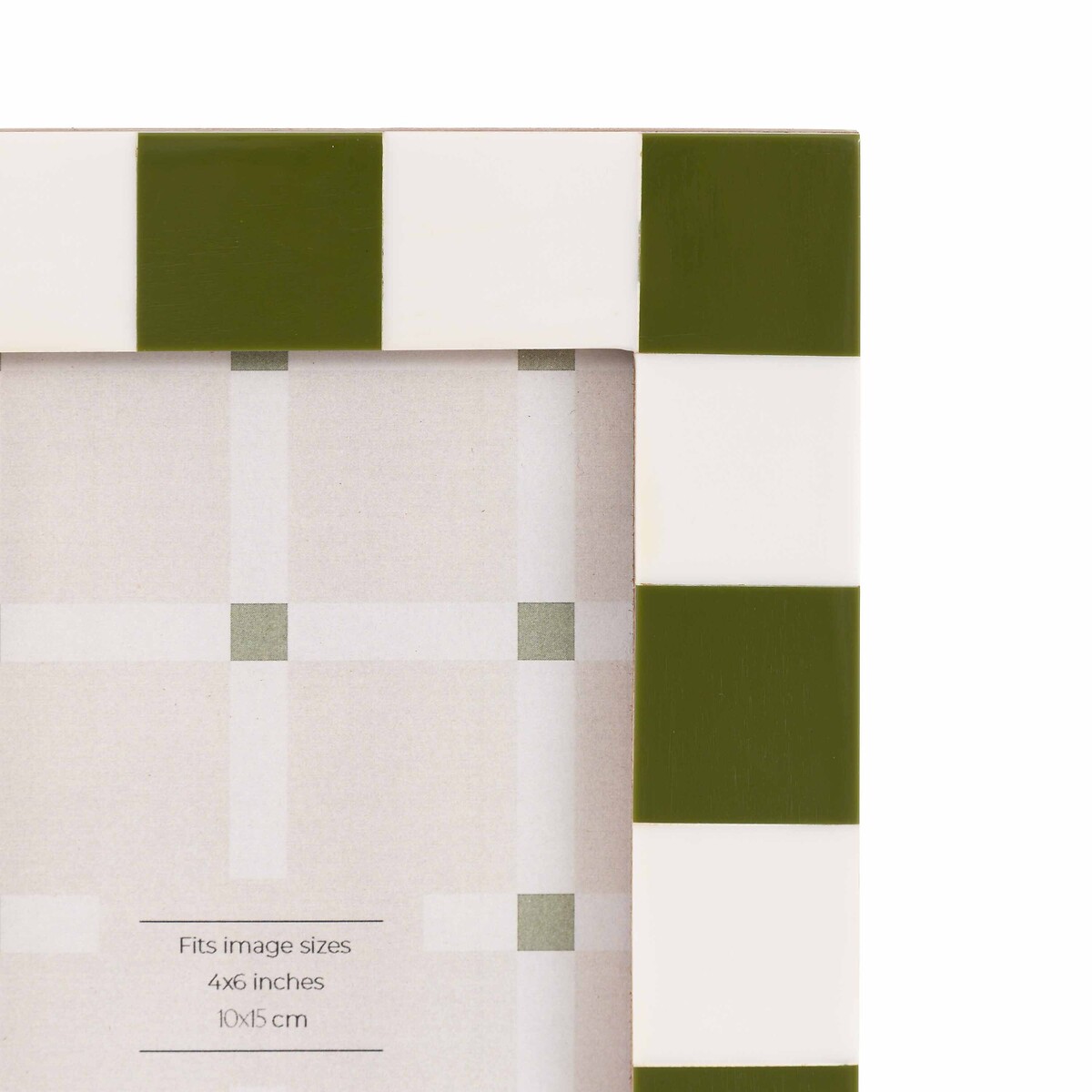 4x6" Caino Checkerboard Photoframe green, ÉDITÉ