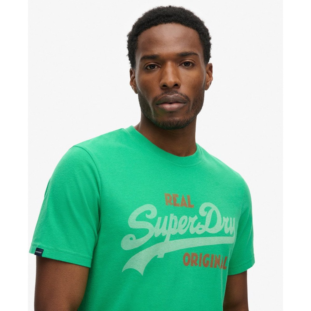 T-shirt Vintage Logo Soda Pop vert drop kick, SUPERDRY