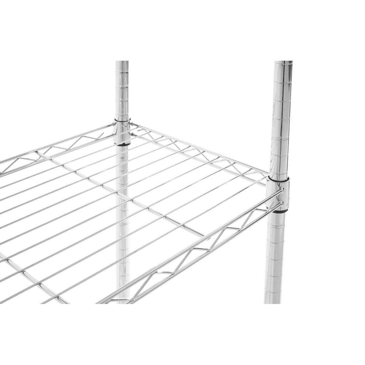 Wire frame 4 Tier Shelf Unit silver-coloured, SO'HOME