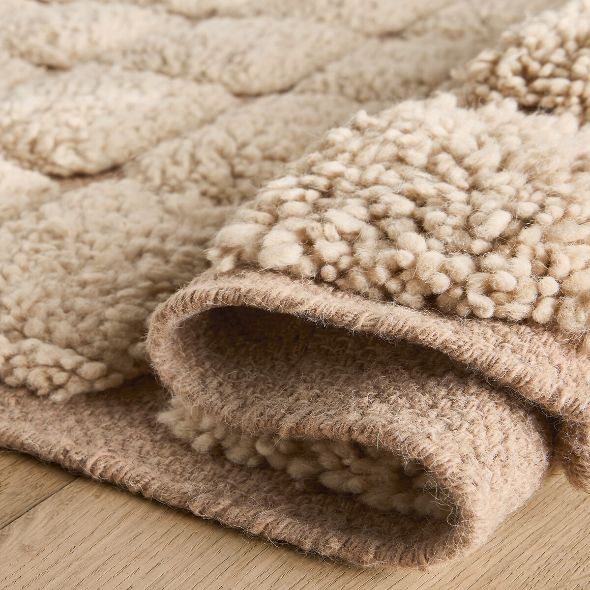 Tapis noué à la main, en laine, KARAH beige, AM.PM