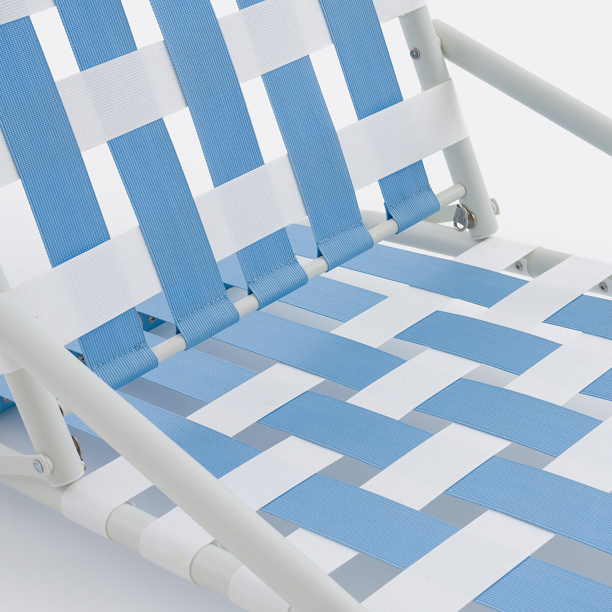 Chaise basse de plage en aluminium, pliante, IROH bleu clair/blanc, LA REDOUTE INTERIEURS