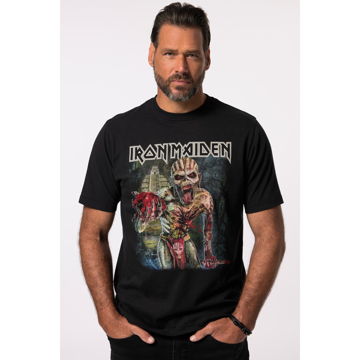 T-shirt à manches courtes. Groupe Iron Maiden noir, JP1880