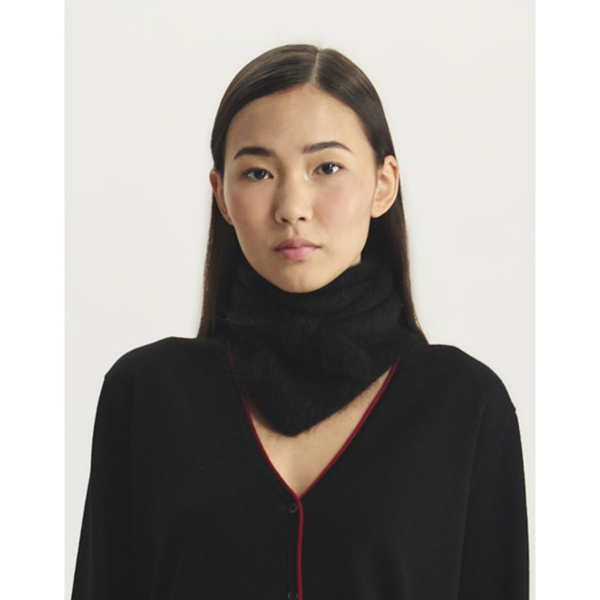 Bandana Pierro en mohair noir, INES DE LA FRESSANGE PARIS
