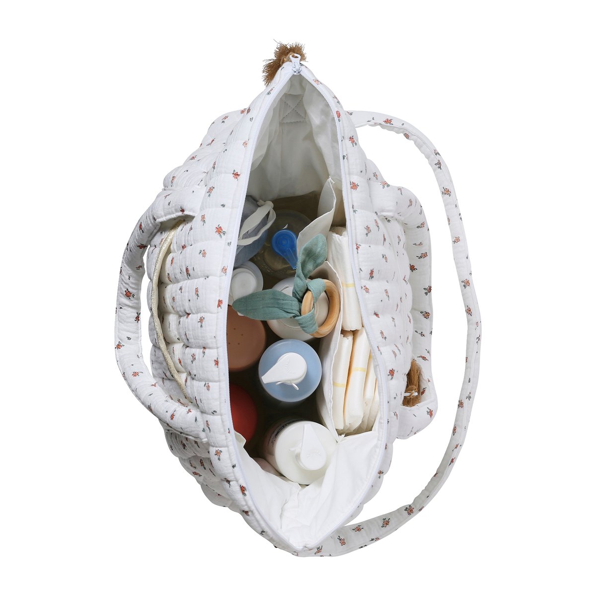 Sac à langer Plume blanc imprimé, VERTBAUDET