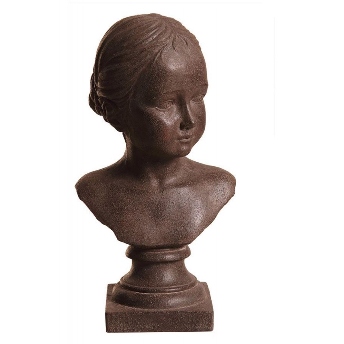 Statue buste jeune fille - CHARME marron, INTERIOR'S