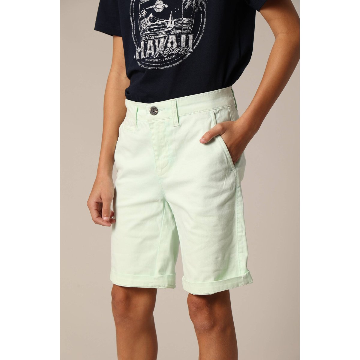 Bermuda en micro twill VARTY lagoon, DEELUXE