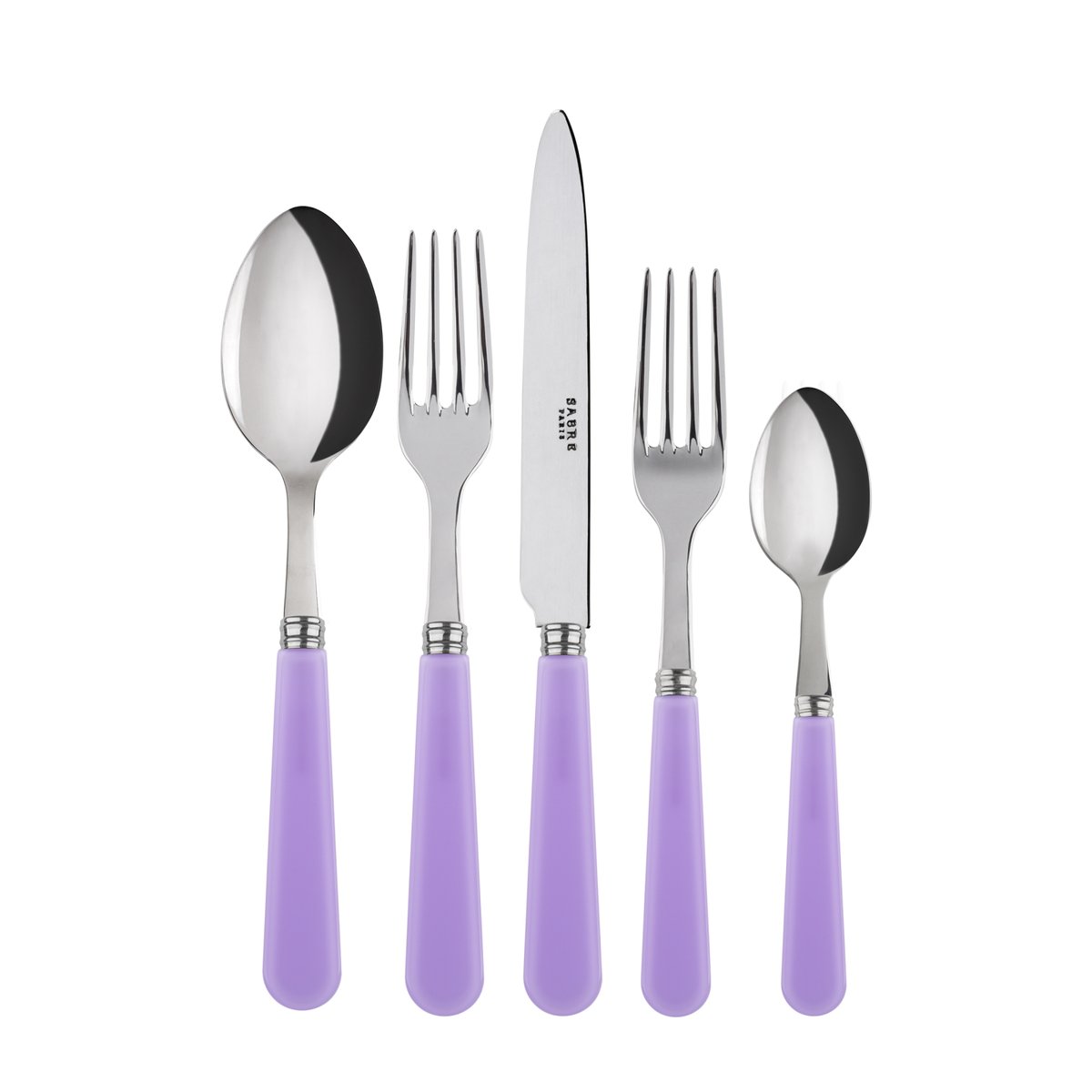 Set de 5 couverts de table, Duo lilas, SABRE