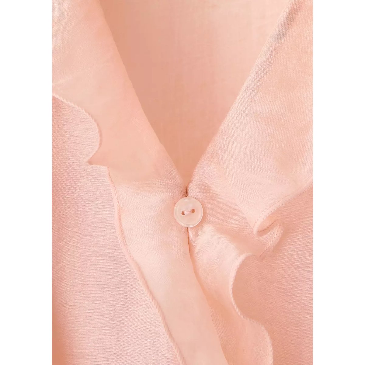 Blouse Lyocell volants rose pastel, MANGO
