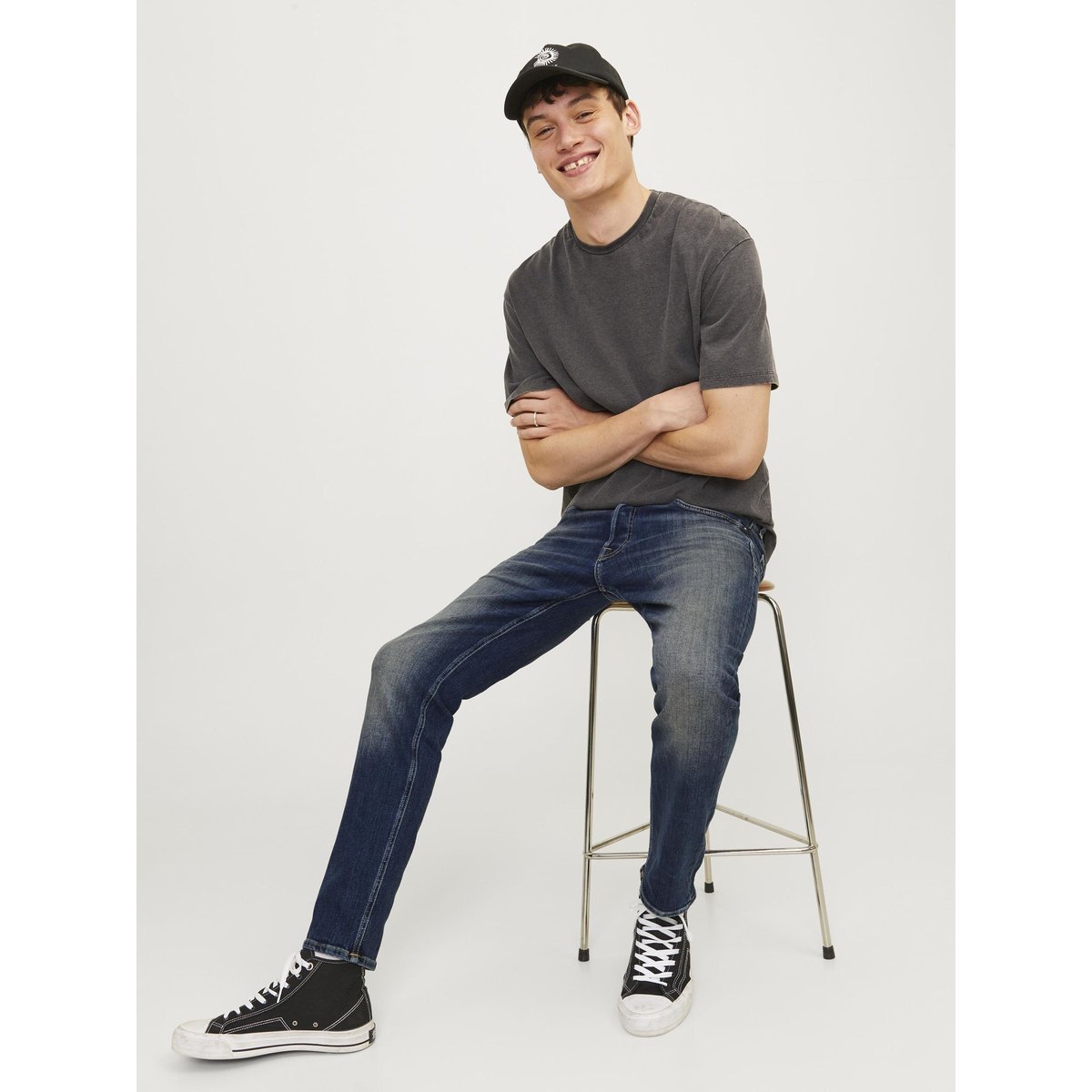 Jean Coupe Tapered blue denim, JACK & JONES