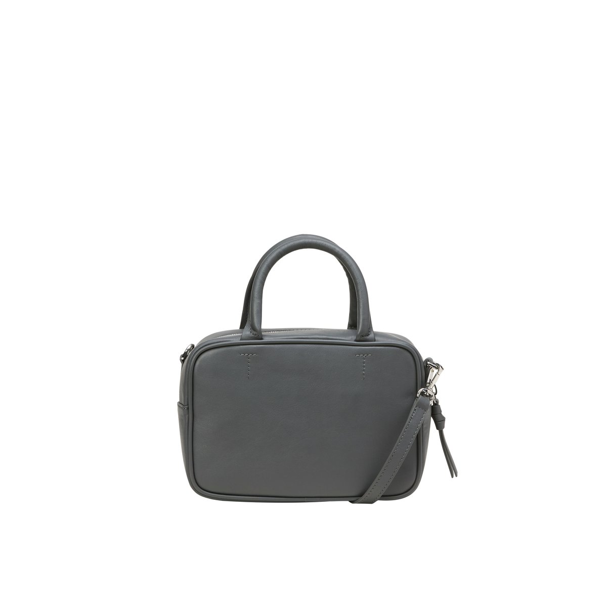 Sac à bandoulière small en cuir de vache noble gris foncé, MARC O'POLO