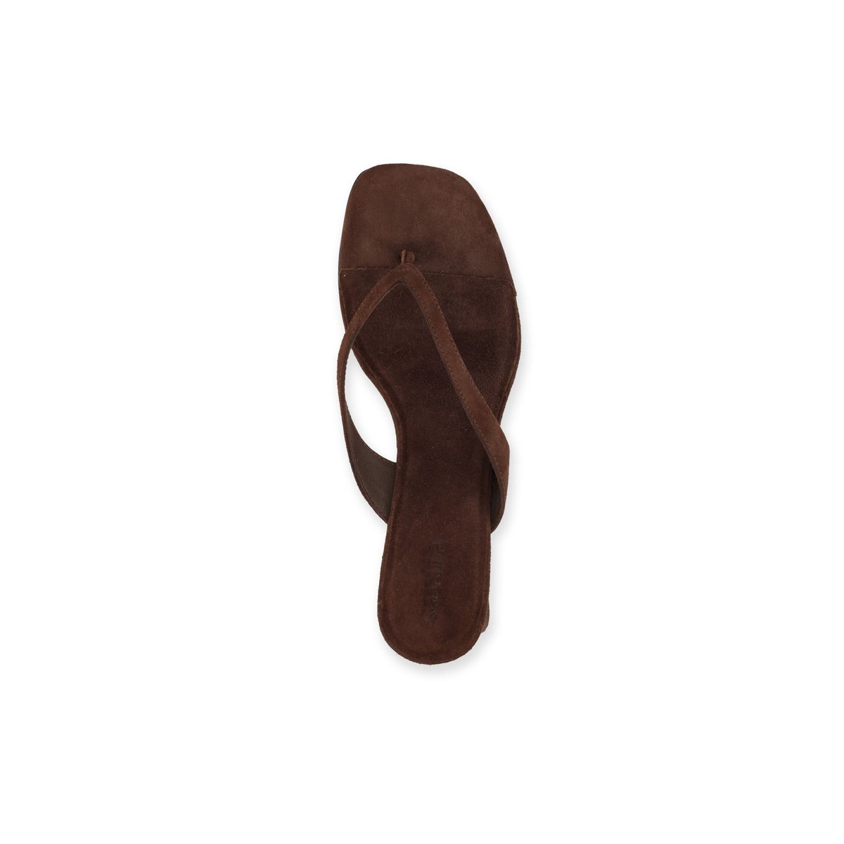 Mules à talon compensé en daim marron, SACHA