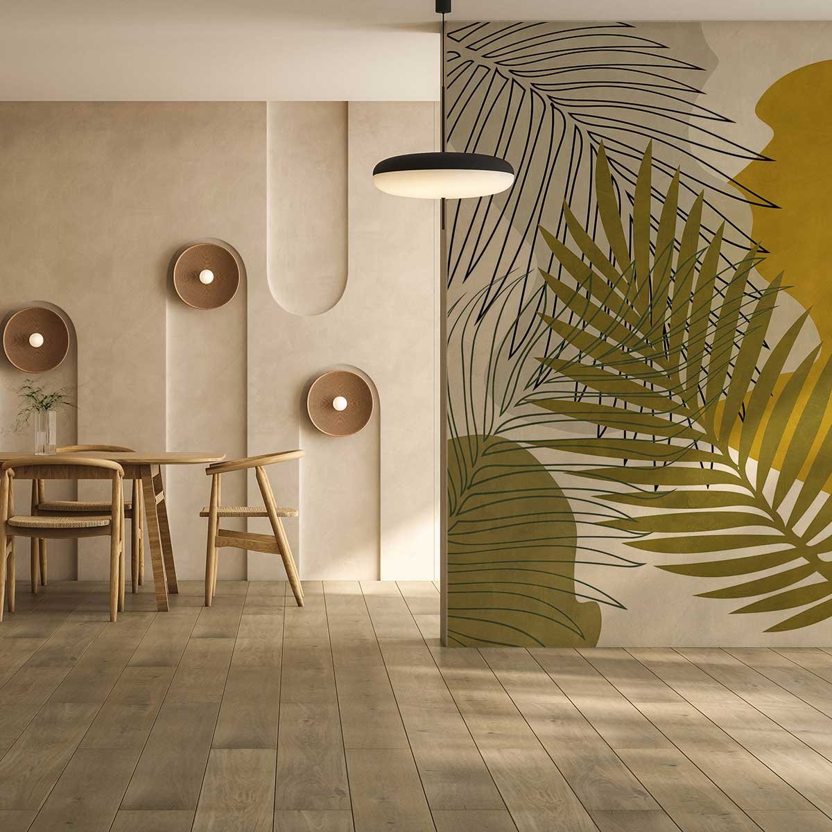 Papier peint tropical intissé, HEXOA