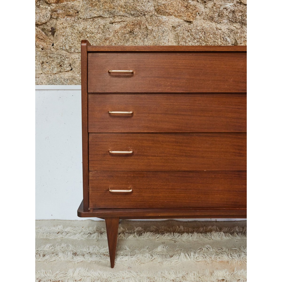 Commode en bois Garance N°677 - Bon état bois foncé, DEBONGOUT