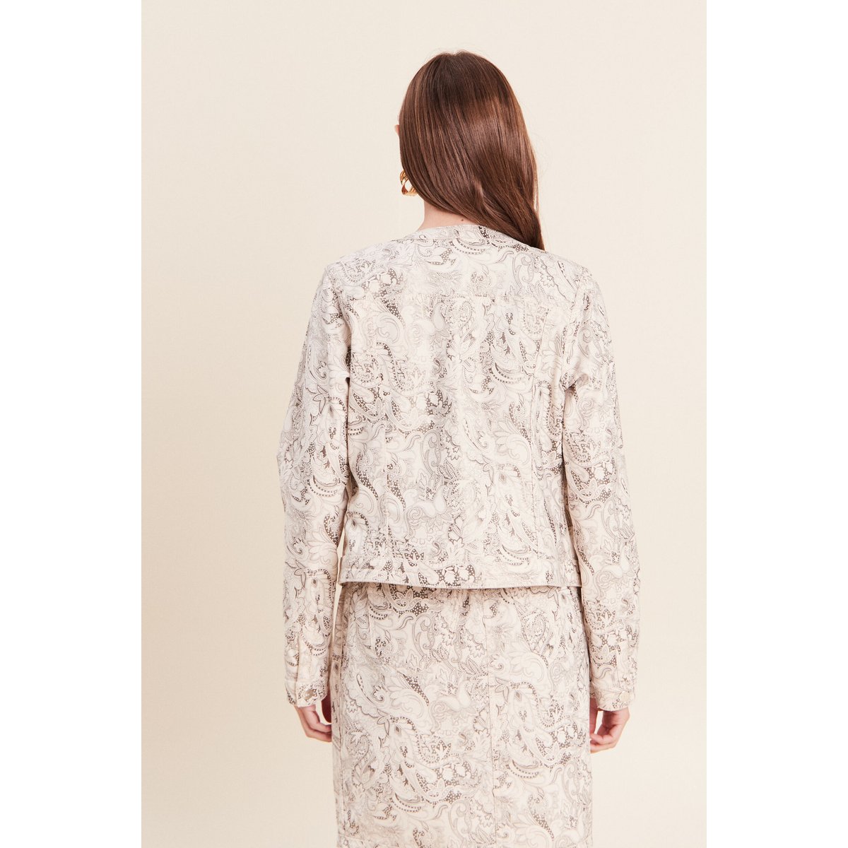 Veste cintrée réversible manches longues blanc, BREAL
