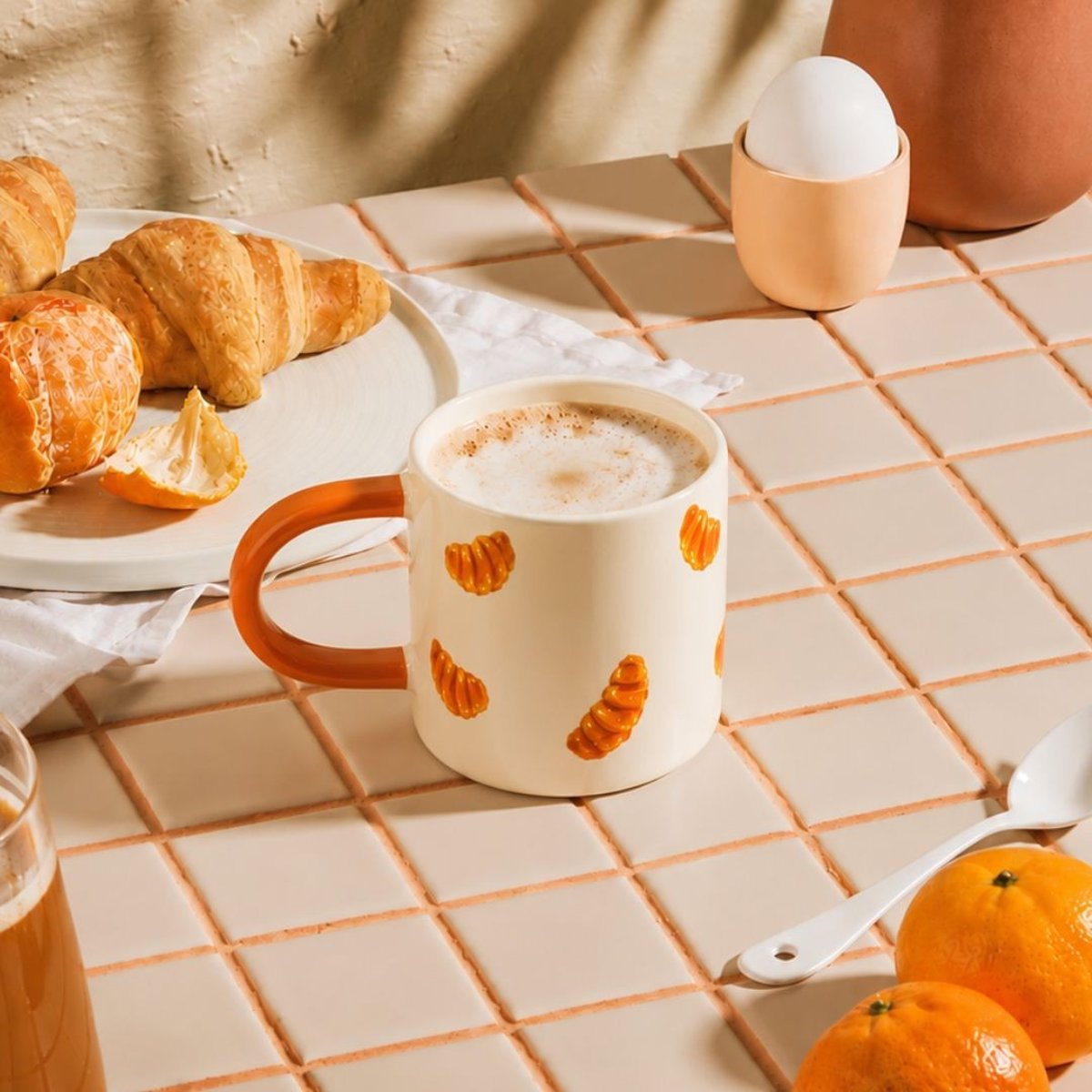 Mug croissant blanc, BEAU BRUNCH blanc, ARTIME