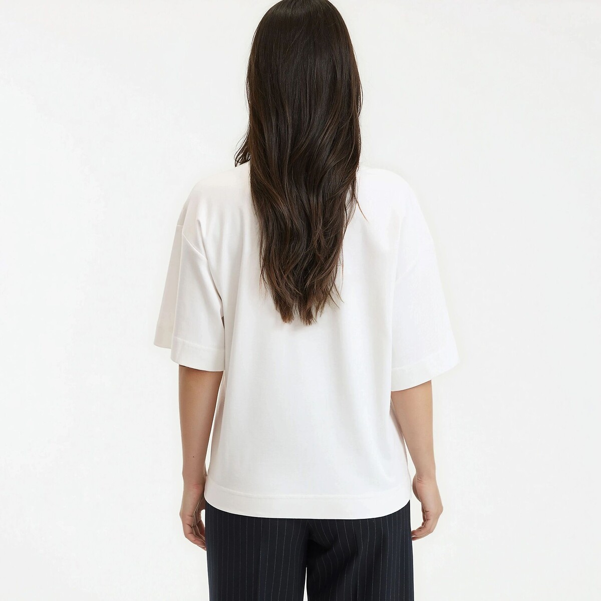 T-shirt volume loose, Signature PAUL blanc, LA REDOUTE COLLECTIONS
