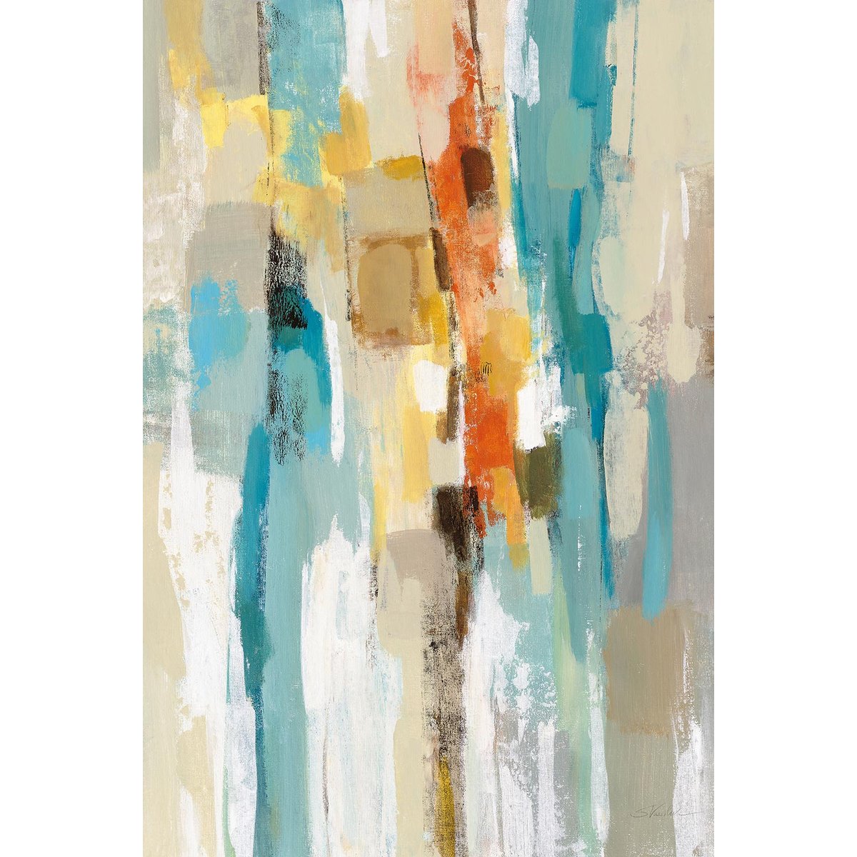 Tableau abstrait structure liquide toile imprimée, HEXOA