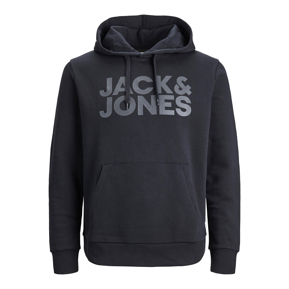 Sweat à capuche avec logo noir, JACK & JONES