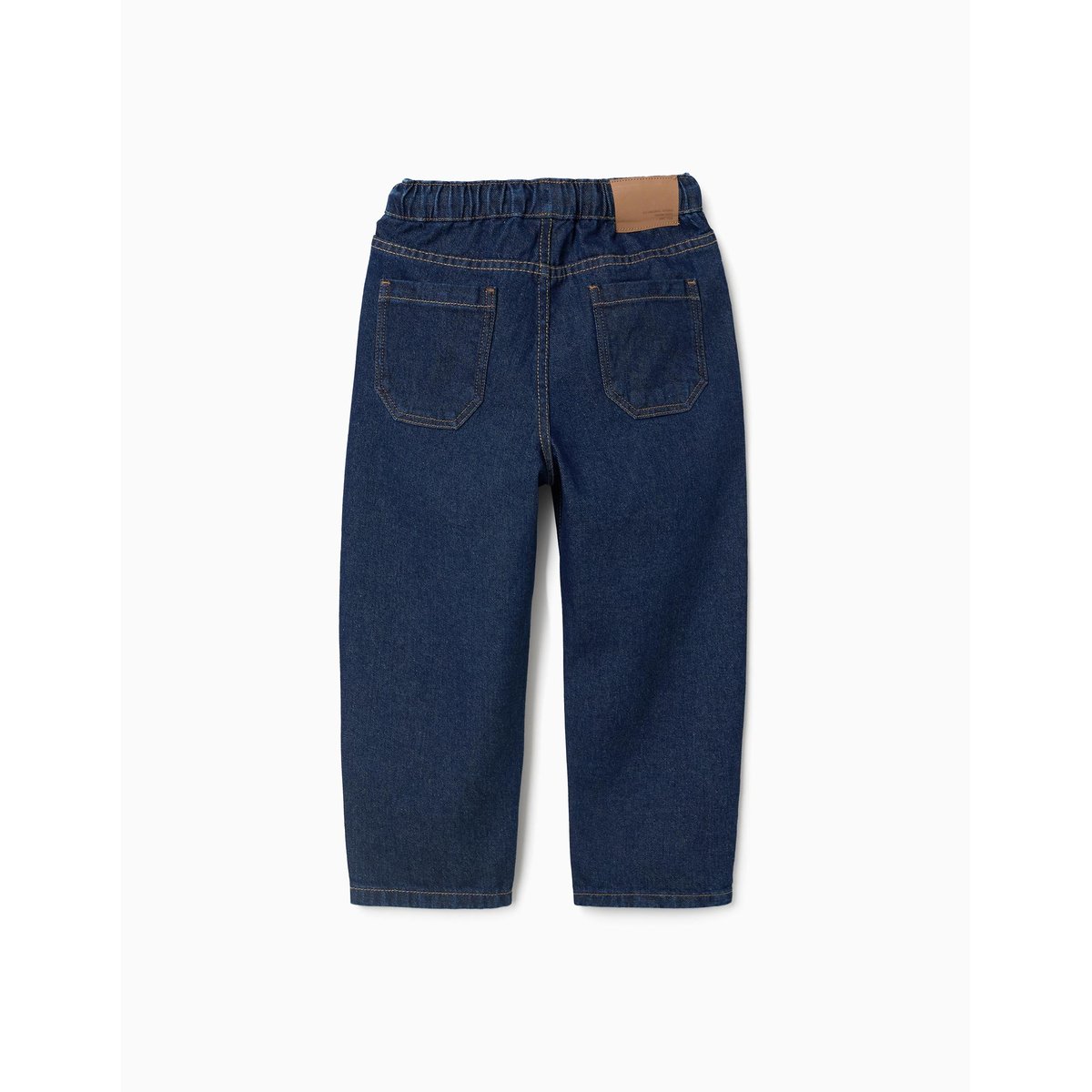 Pantalon en jean baggy avec cordon de serrage bleu foncé, ZIPPY