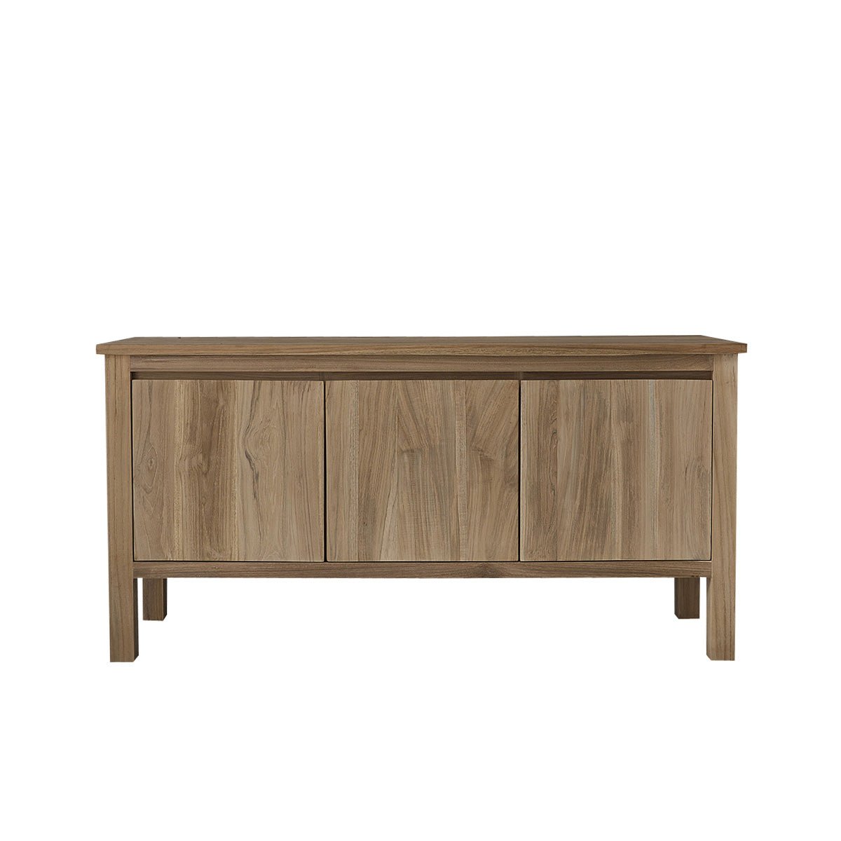 Buffet en bois de teck 150 cm 3 portes ALDO naturel, BERAH GETAH