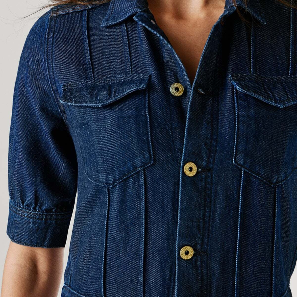 Combinaison Longue Coupe Regular En Denim 10oz indigo tencel blend denim, PEPE JEANS