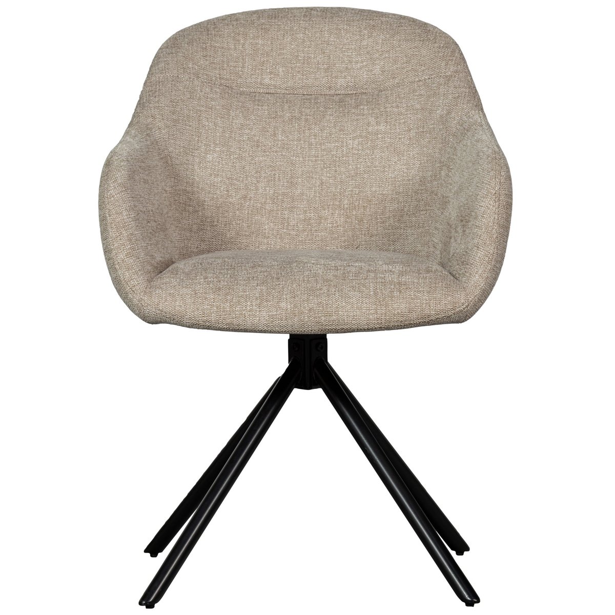 Lot de 2 chaises de salle à manger en chenille GRAND-JAKI sable, WOOOD