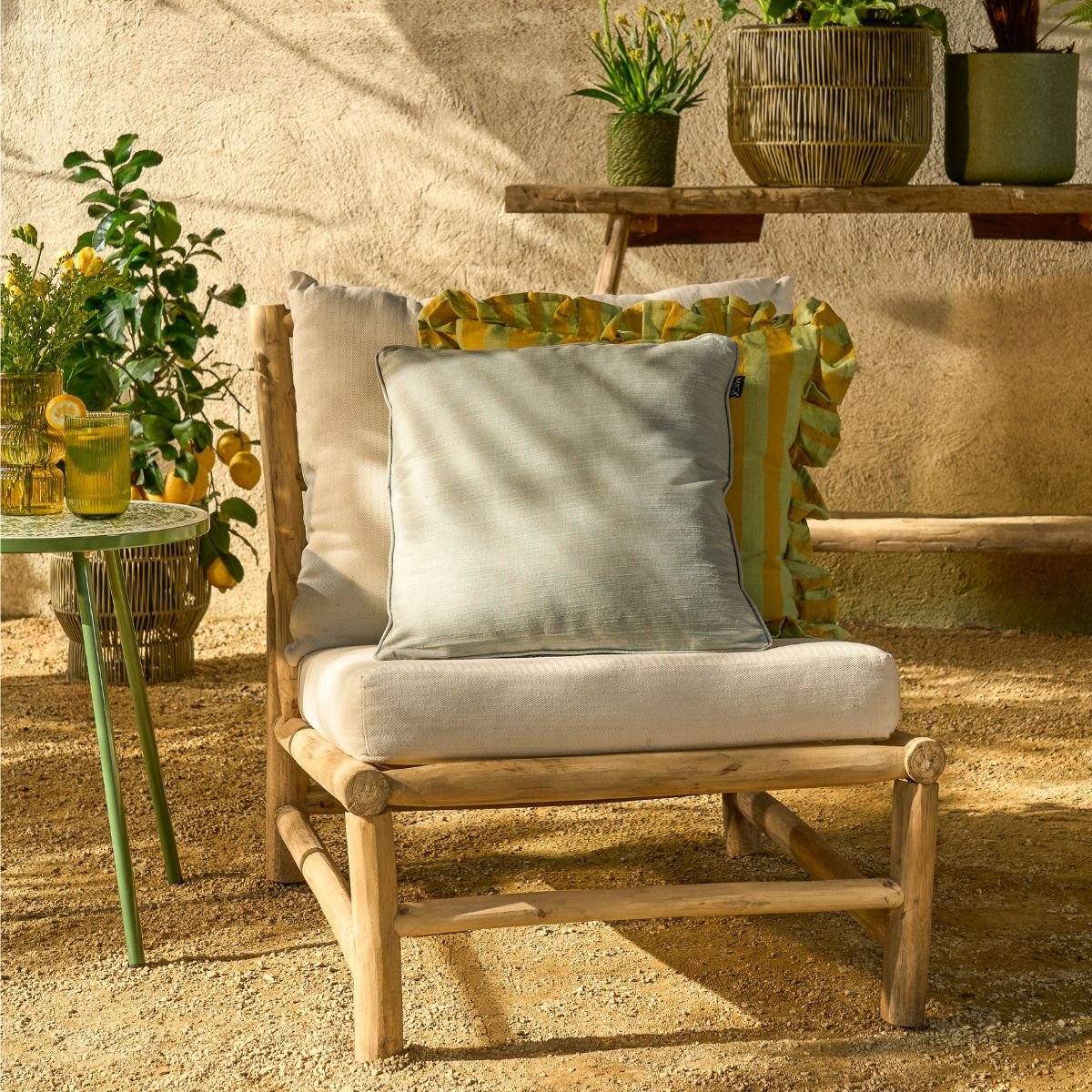 Coussin de jardin COMO gris clair, MICA DECORATIONS