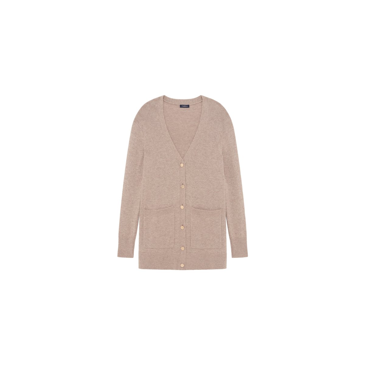 Gilet droit mi-long RONNIE marron clair, CAROLL