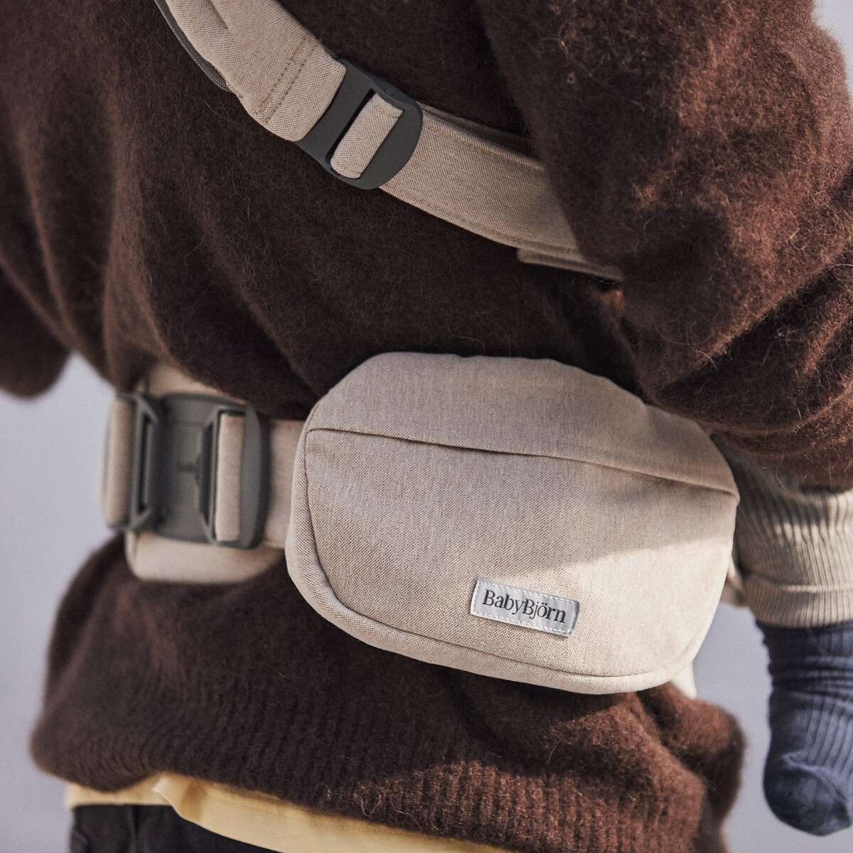 Etui voor draagzak in geweven mix lichtbeige, BABYBJORN
