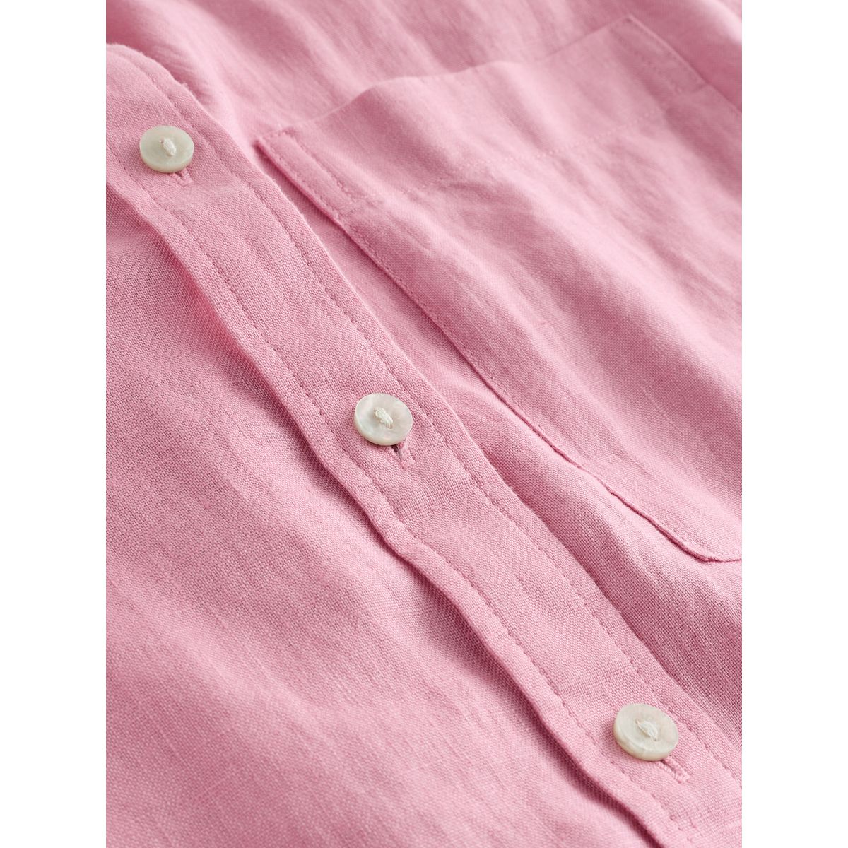 Chemise droite lin n. premium rose poussiéreux, NEXT